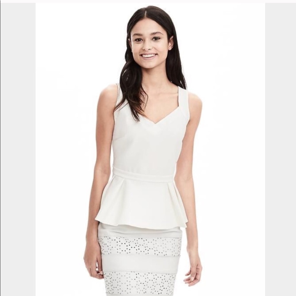 BANANA REPUBLIC - Structured Peplum Tank